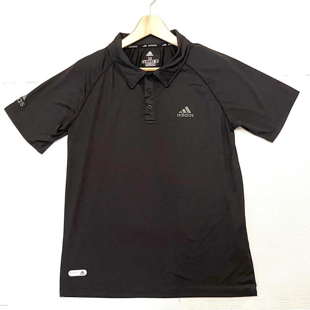 Adidas Black Performance Polo Shirt AEROREADY Size Medium